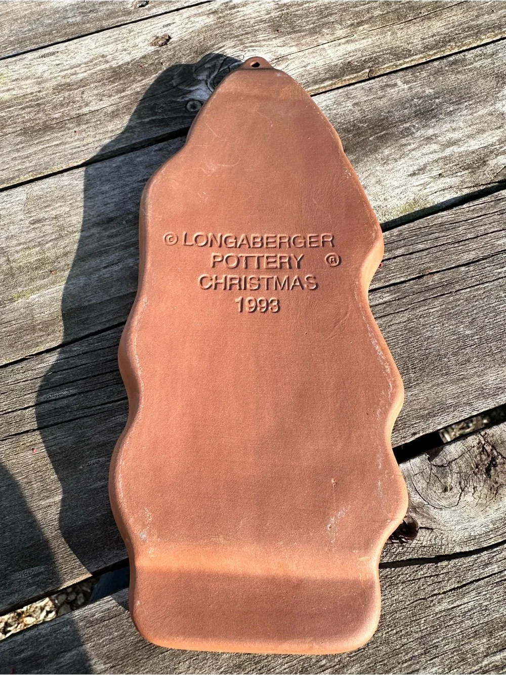 VTG Longaberger Pottery 1993 Christmas St. Nick Clay Cookie Mold